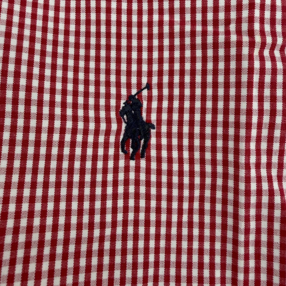 Ralph Lauren Blake Shirt Mens XXL Red White Gingham Cotton S/S Button Up - Picture 5 of 9